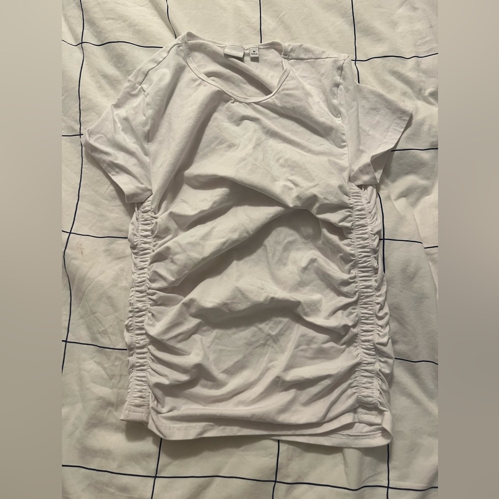 White TNa Ruched T-Shirt